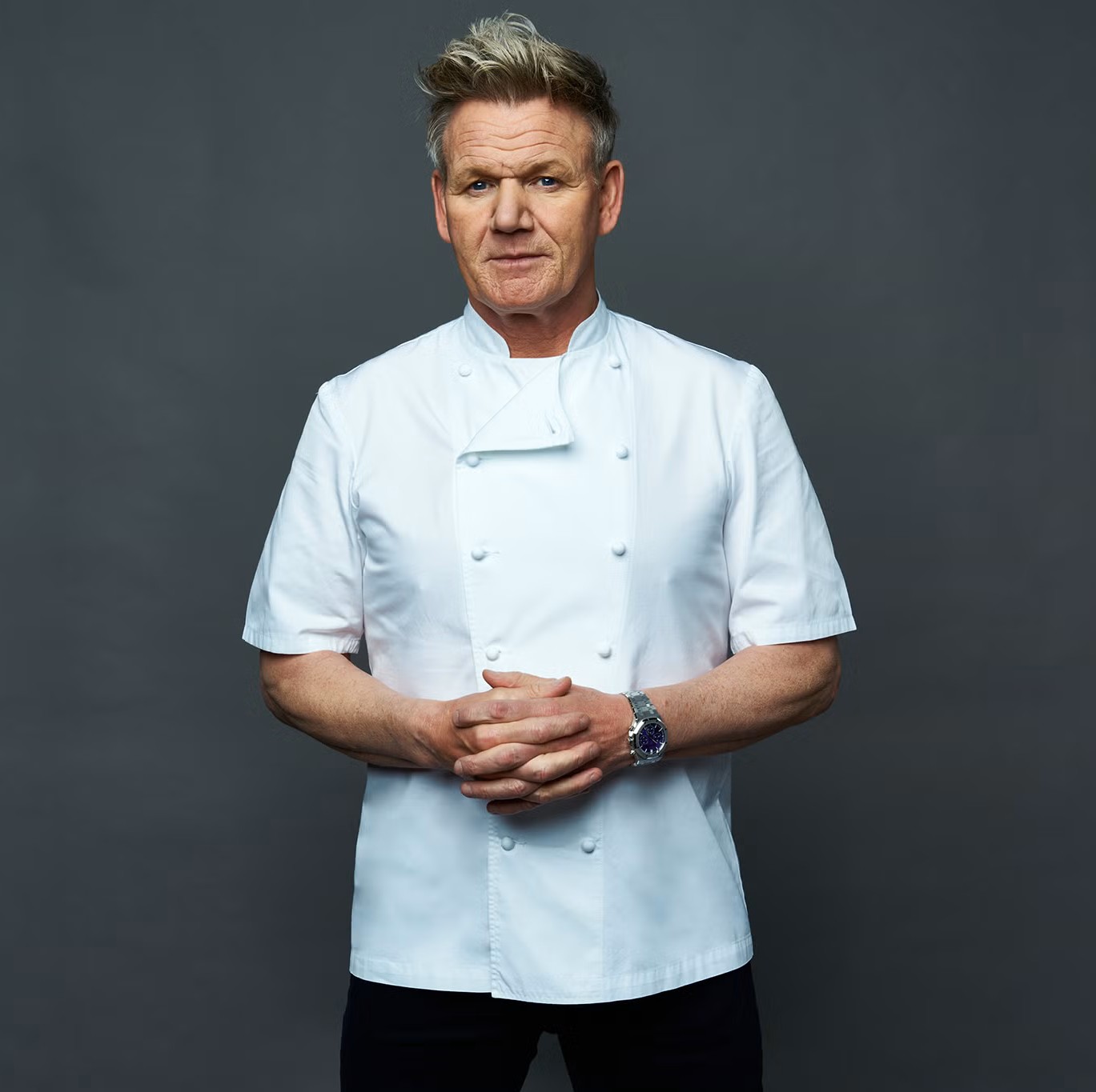 Image of Gordon Ramsay on a gray background